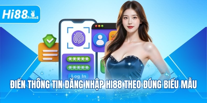 Điền thông tin đăng nhập Hi88 theo đúng biểu mẫu